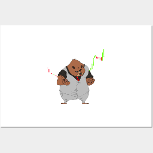 Bull market makes the bear angry - Stock Chart Posters and Art